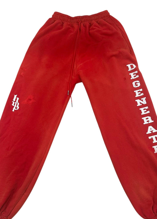 Degenerate Sweatpants – Deep Red